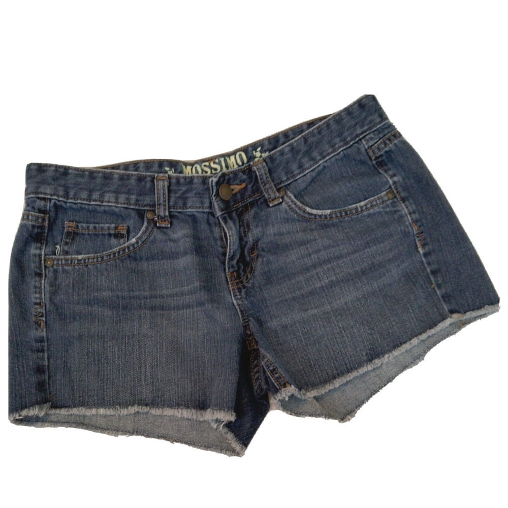 Massimo Supply Company Womens Cut Off Denim Blue Jean Shorts Size 7 - Picture 1 of 3